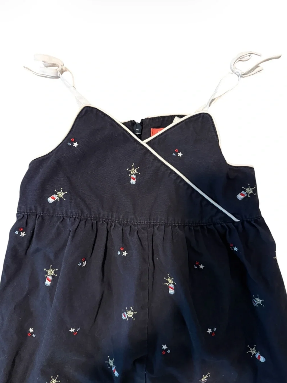 Vintage Gymboree Fireworks 4th Of July Patriotic Bubble Romper Navy 18-24 Months